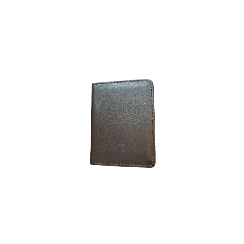 The LW-0061 Folding Cardholder — Dark Brown