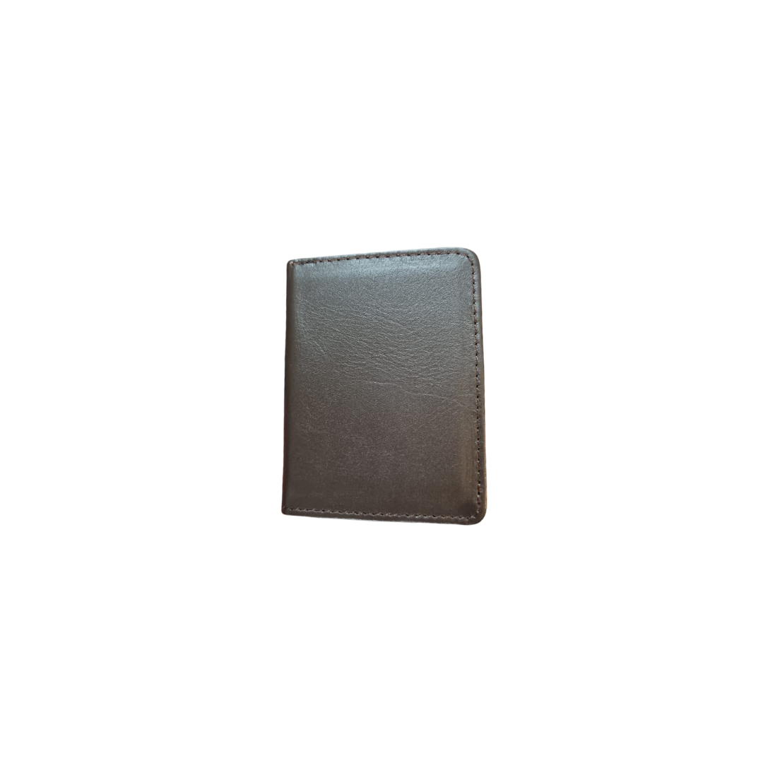 The LW-0061 Folding Cardholder — Dark Brown
