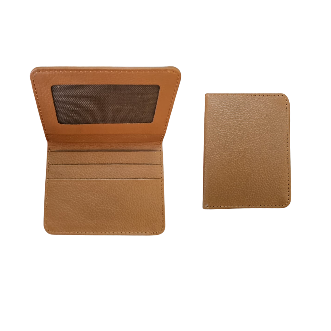 The LW-0061 Folding Cardholder — Brown