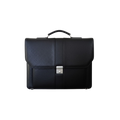 The LB-0002 Briefcase — Pebbled Black