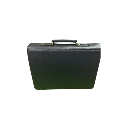 The LB-0002 Briefcase — Pebbled Black