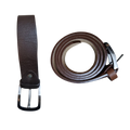 The LT-0005 Camel Leather Belt — Dark Brown