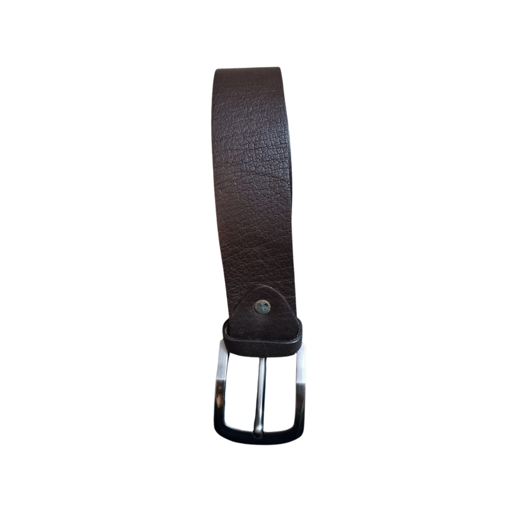 The LT-0005 Camel Leather Belt — Dark Brown
