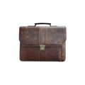 The LB-0002 Briefcase — Oiled Brown