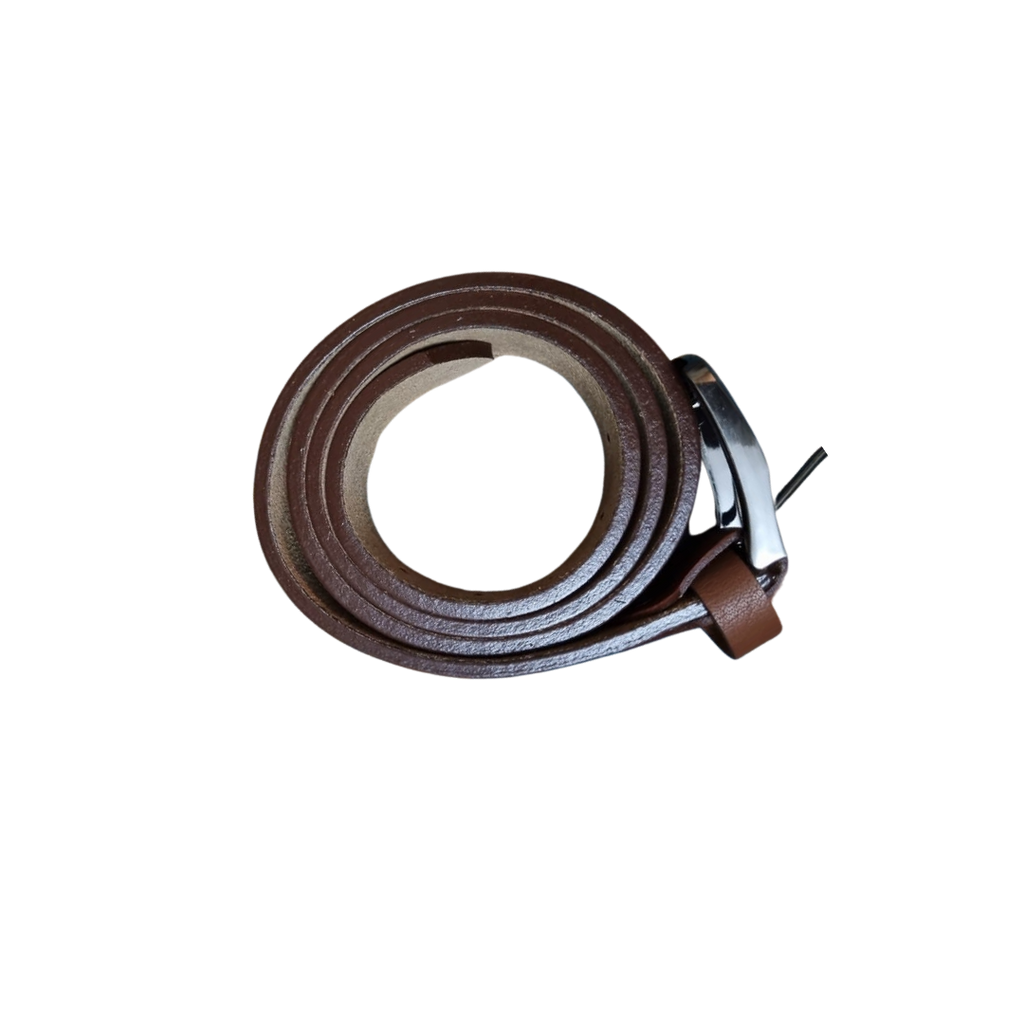 The LT-0005 Camel Leather Belt — Dark Brown
