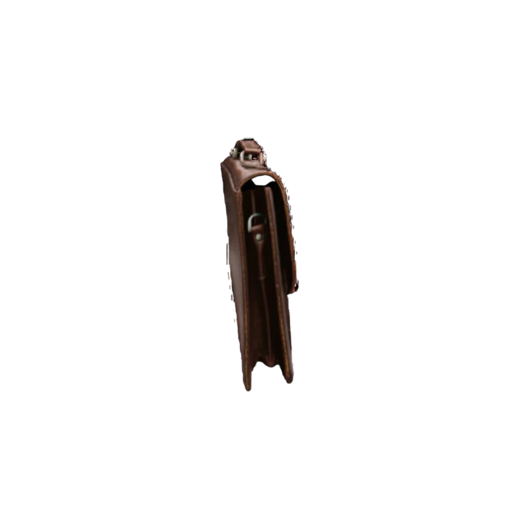 The LB-0002 Briefcase — Oiled Brown