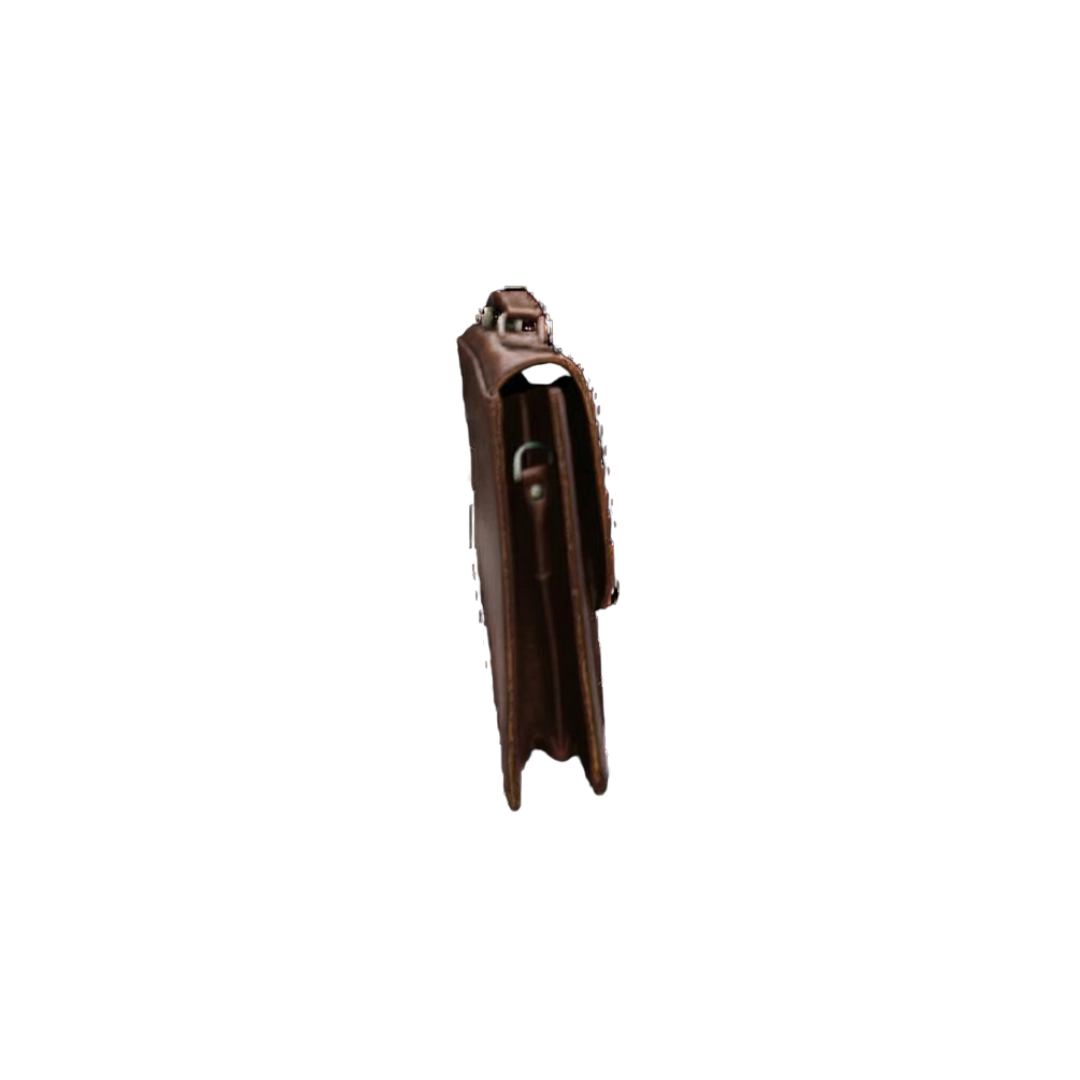 The LB-0002 Briefcase — Oiled Brown