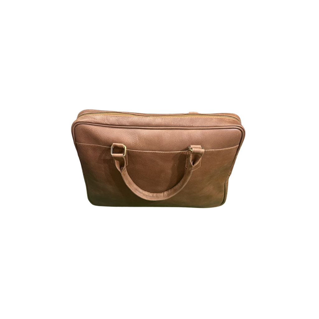The LB-0004 Leather Laptop Bag — Brown